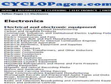 Tablet Screenshot of electronics.cyclopages.com